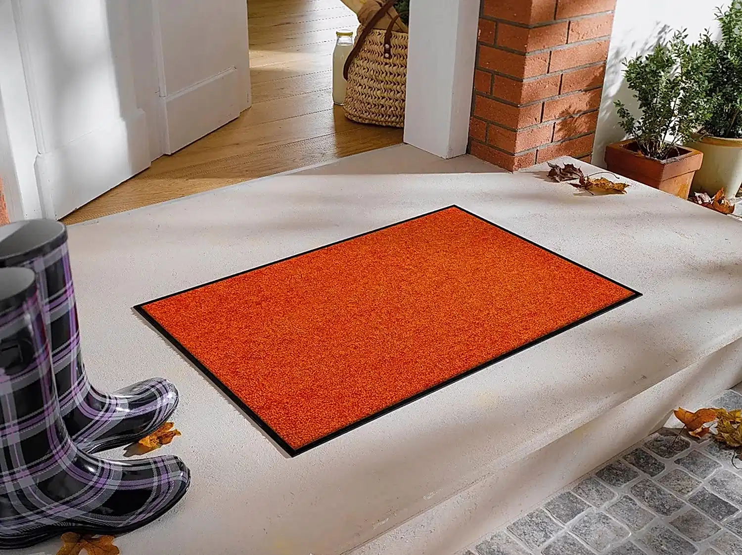 Conti Kapı Paspas Turuncu İç Mekan Yıkanabilir Kir tutucu Kapı önü Paspası