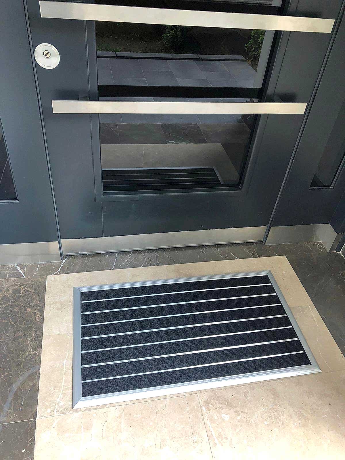 Delüks Slim Alüminyum Paspas 50X90 SİYAH