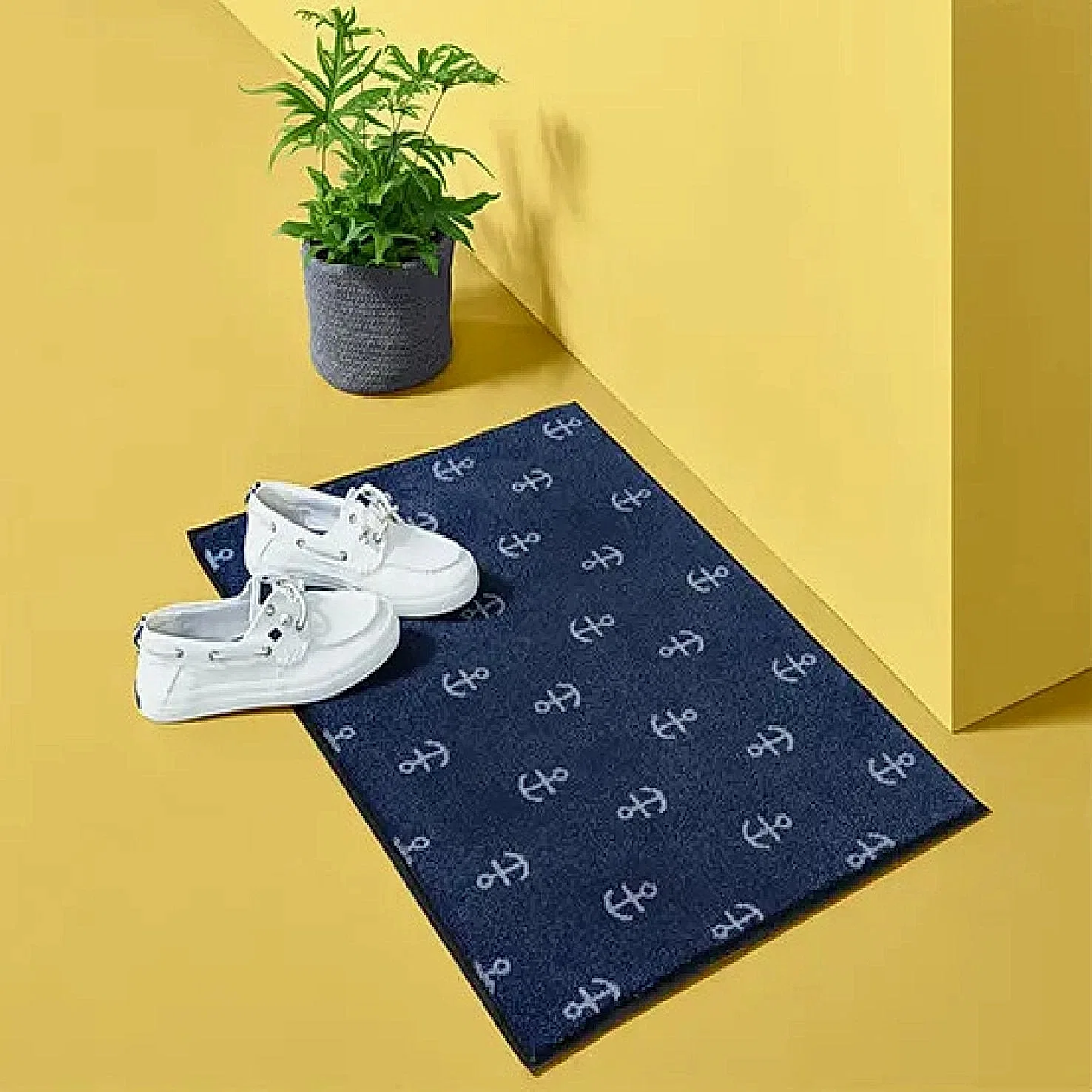 Marine Dekoratif Nem Alıcı Toz Alıcı Kapı Önü Paspası 