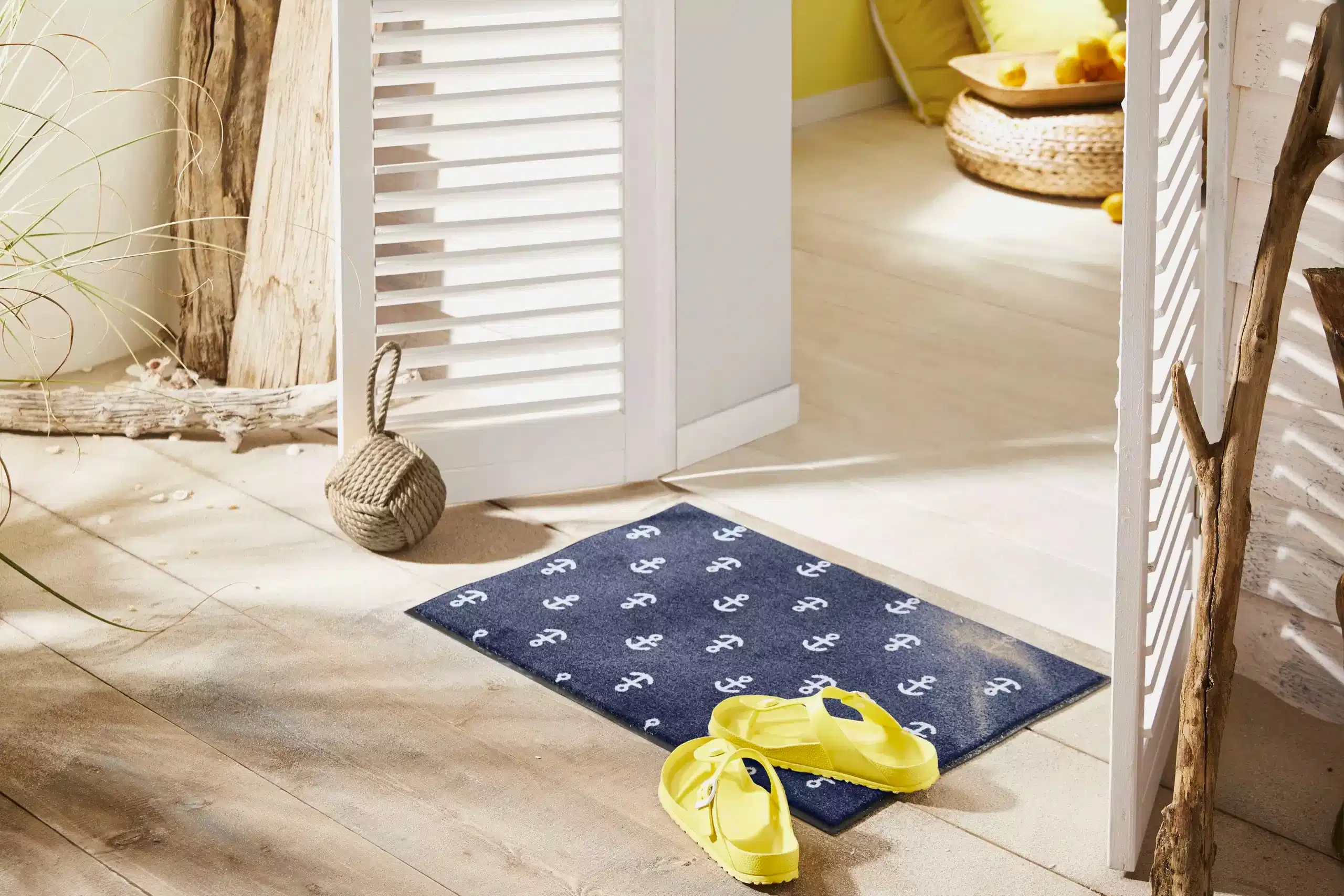 Marine Dekoratif Nem Alıcı Toz Alıcı Kapı Önü Paspası 